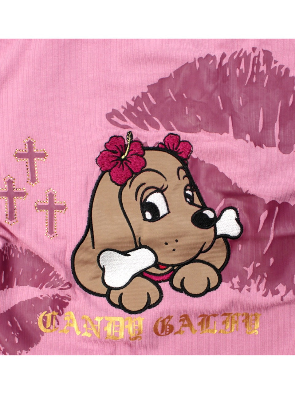 【GALFY】SEXY LIPS TEE / 【ガルフィー】ワンショルダーリッププリント長袖Tシャツ