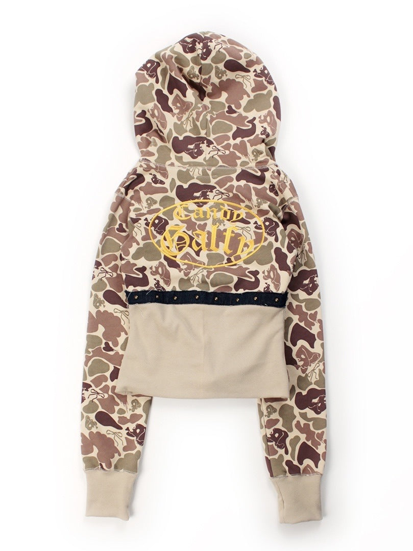 【GALFY】柄姐フーディー / 【ガルフィー】アニマル柄ウエストシェイププルオーバーパーカー
