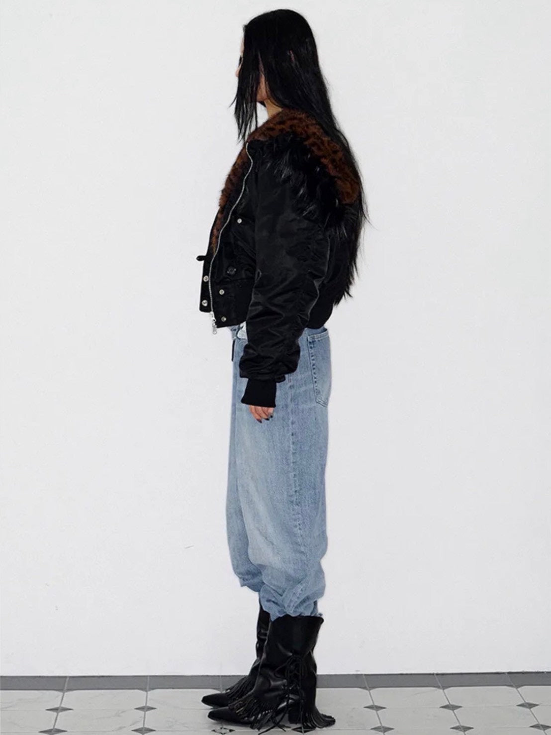 【NOT KNOWING】Fur Trim MA-1 Padded Jumper