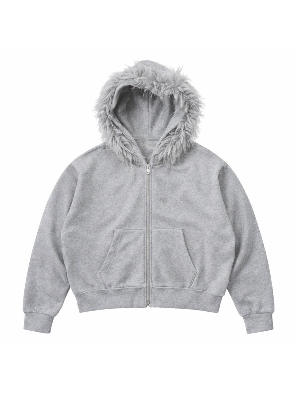 受注制【LUV CODE】fur zip up hoodie (2color)