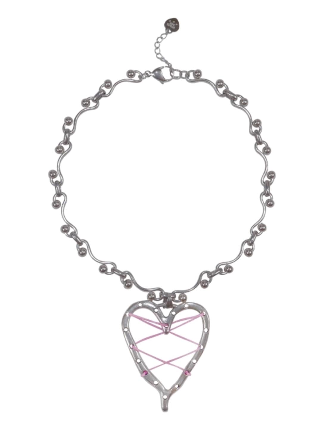【HURJABOYACC】VINTAGE HEART WITH PIERCINGS NECKLACE