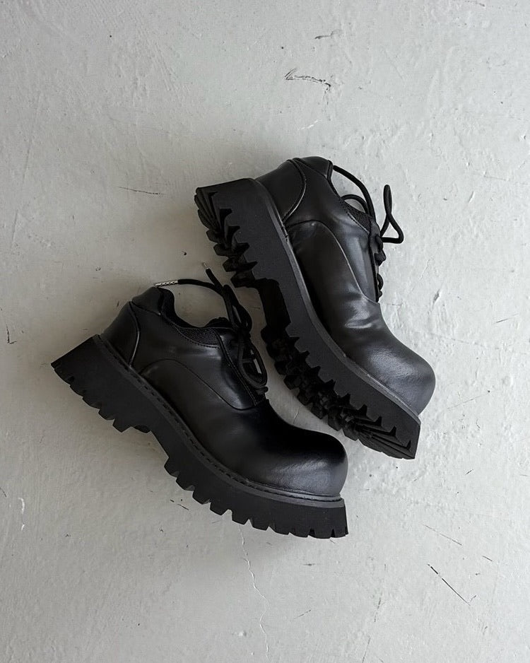 国際配送【LUV CODE】leather platform shoes