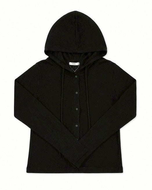 受注制【nmtc+】Sheer Button Hooded Cardigan (2color)