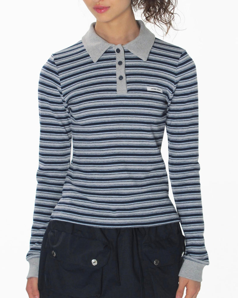 【CRANK】PIN STRIPE PK TOP