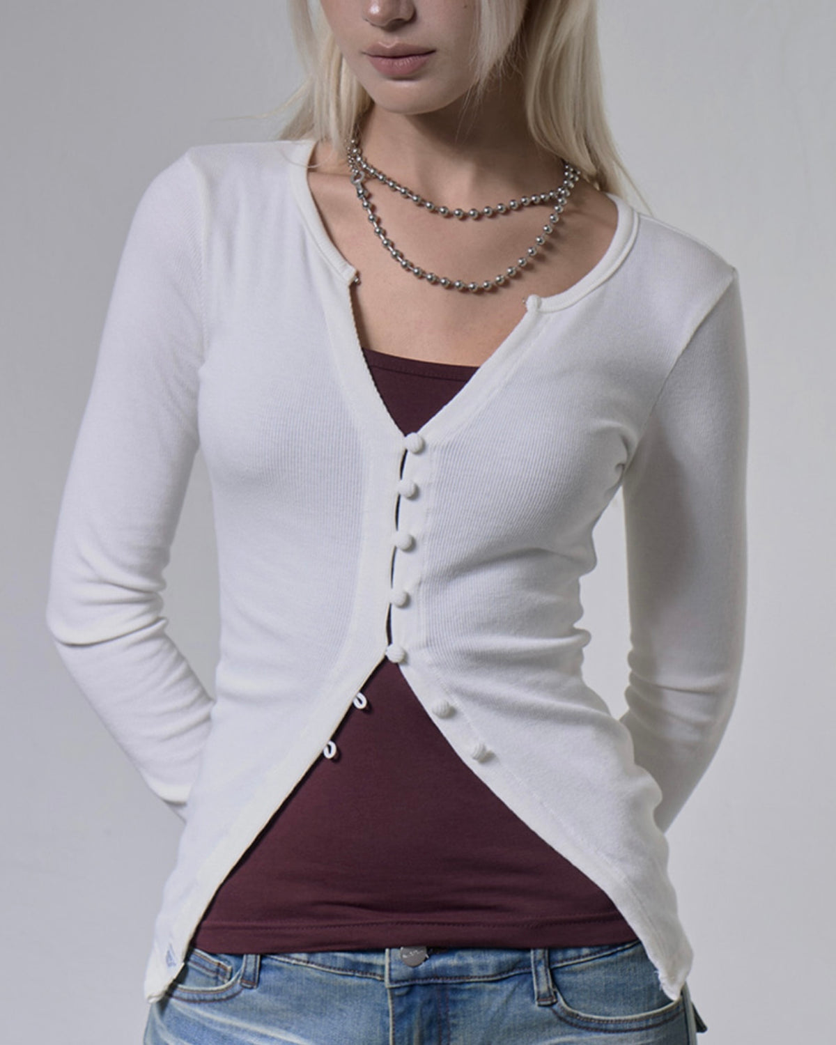 【FANCY CLUB】KEYHOLE HOOK CARDIGAN