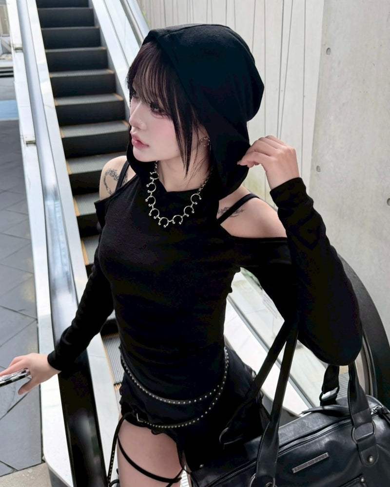 受注制【nmtc+】back slit hoodie (3color)