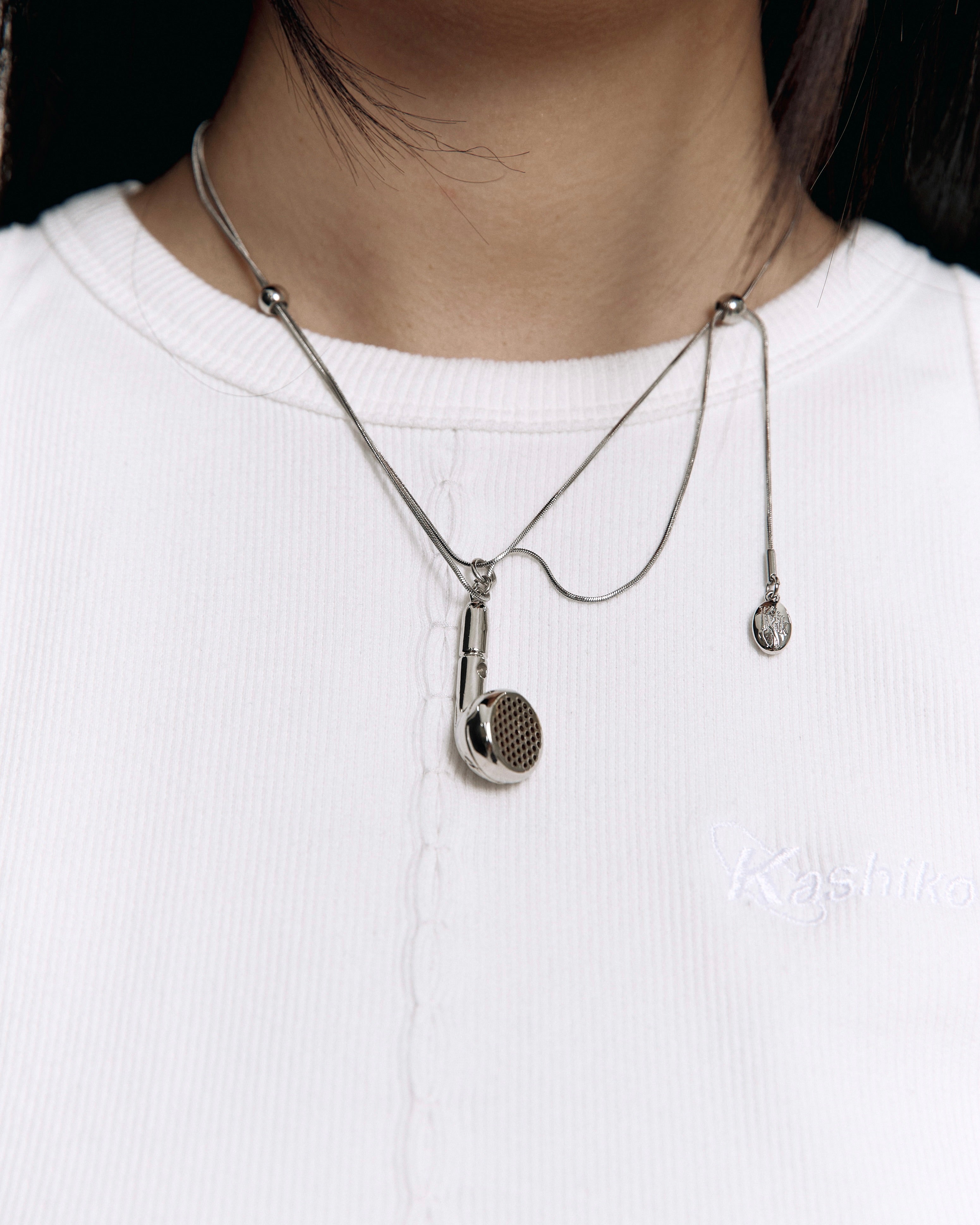【Kashiko】Layered Slide Earphone Necklace