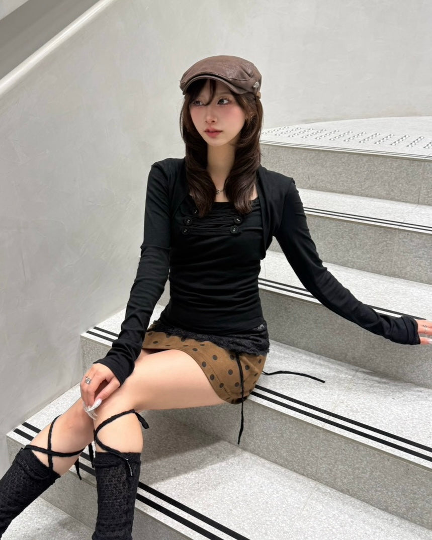大阪店 WEB限定 受注制【Never mind the XU】Noir Napoleon Long Sleeve Tee