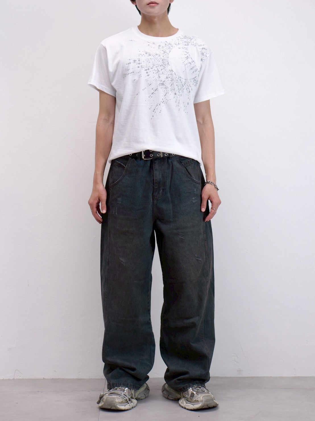 受注制【Chikashitsu +】sunshine printing crop tee (4color)
