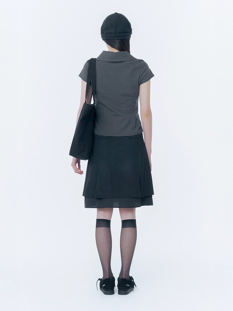 【Miseki seoul】Double button shirts top