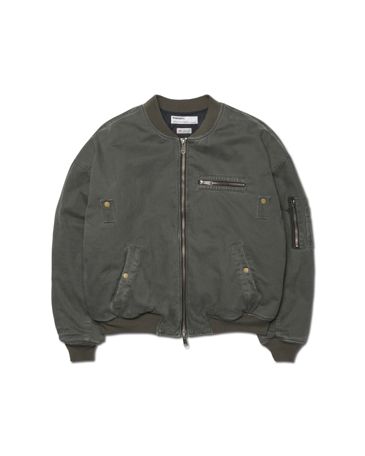 【NOMANUAL】WASHED VINTAGE MA-1 JACKET