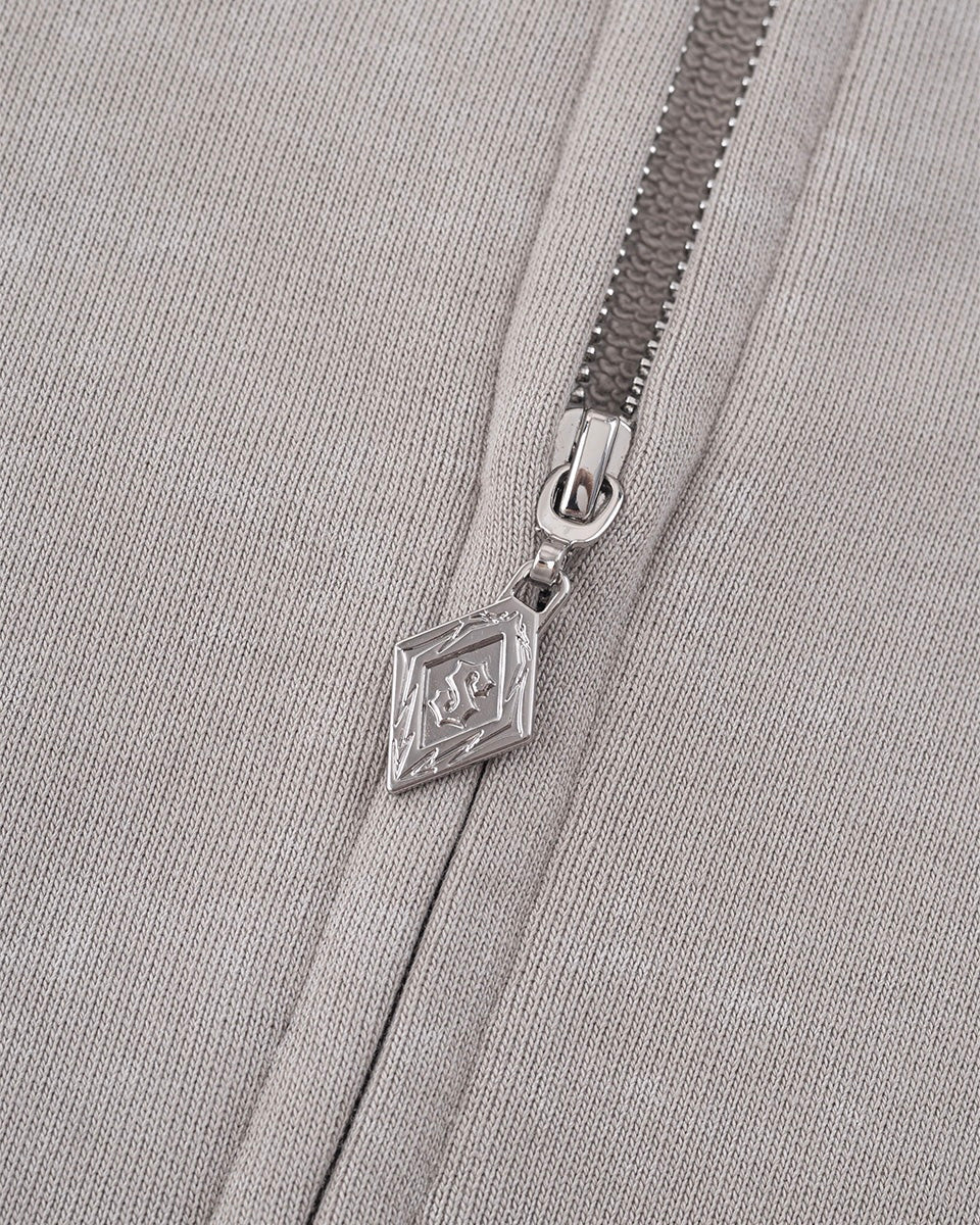 【SUPPLIER】Spray Cross Rhinestone Zip Hoodie