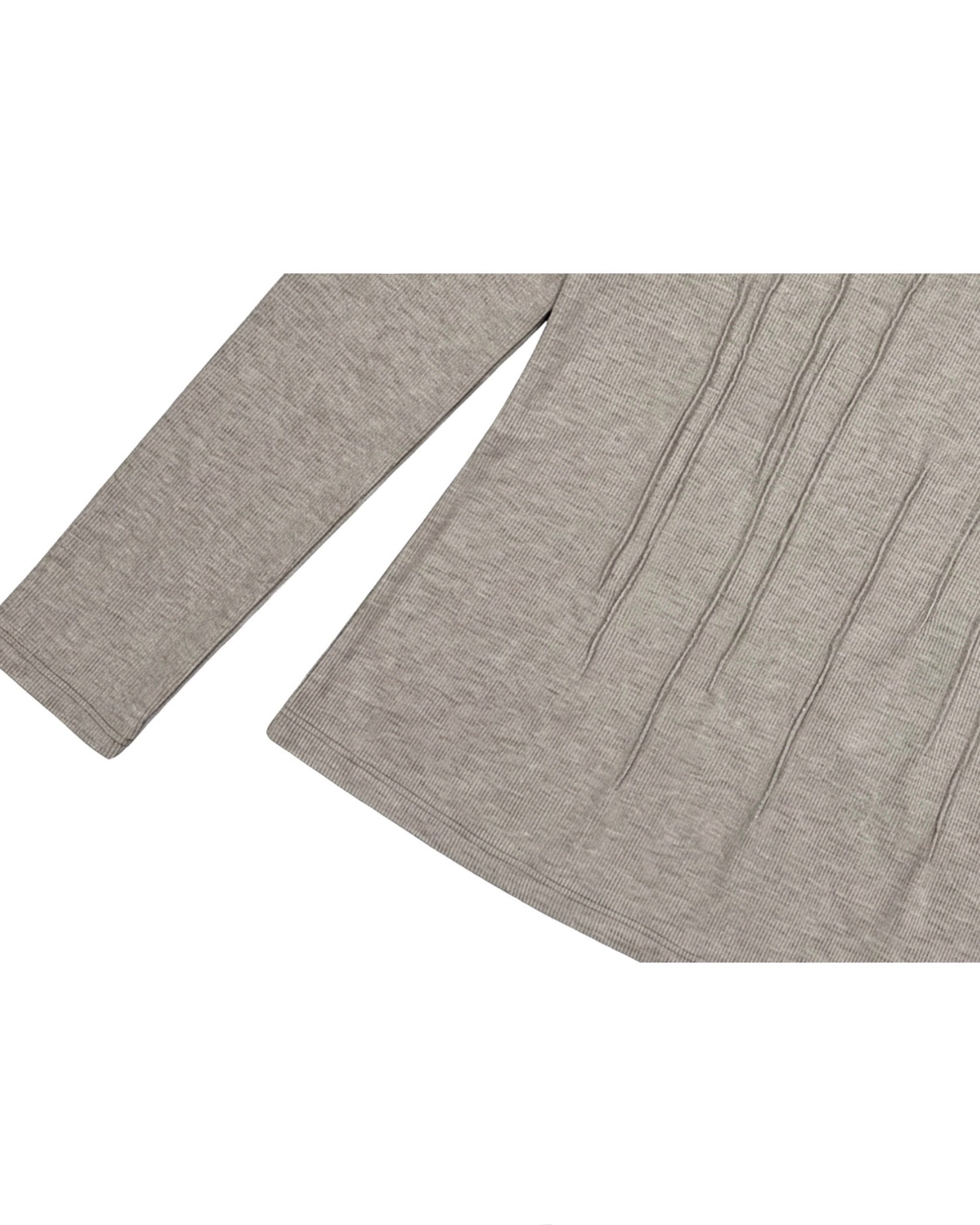 【BLR BLUER】Soft Pin-tuck Henley Long Sleeve