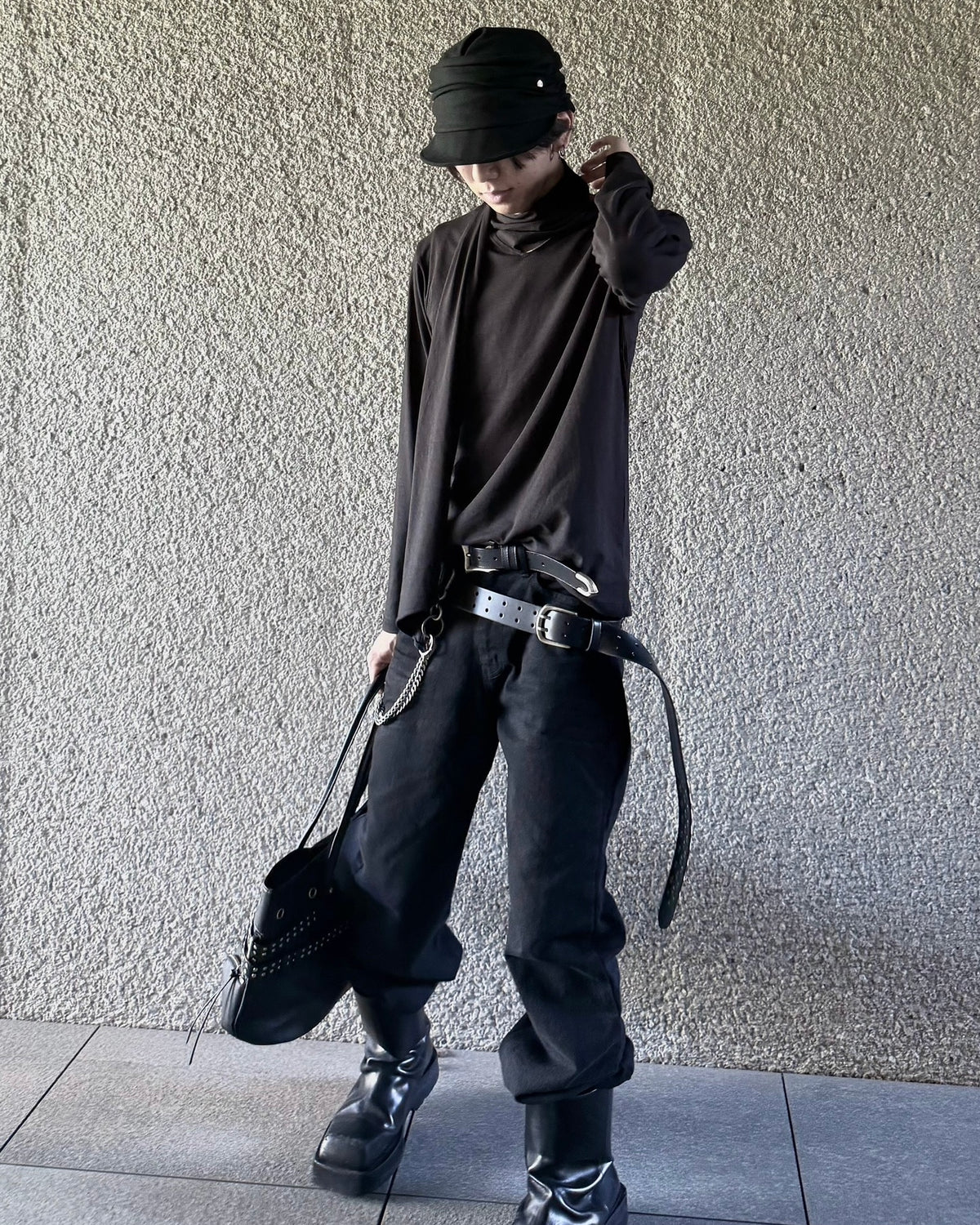 受注制【nmtc+】Draped Scarf Neck Top (2color)