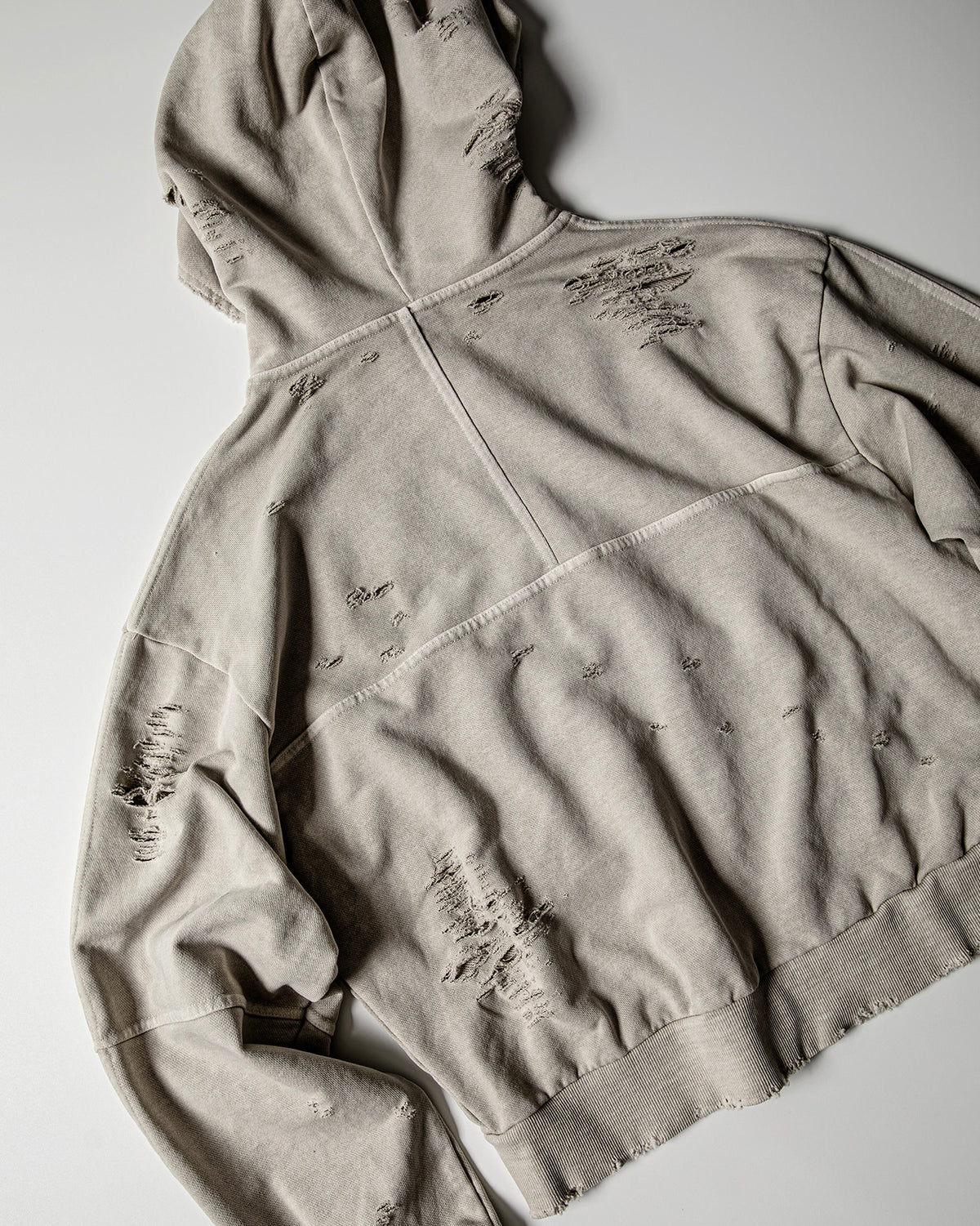【roaringrad】Damage Crop Hoodie Jacket