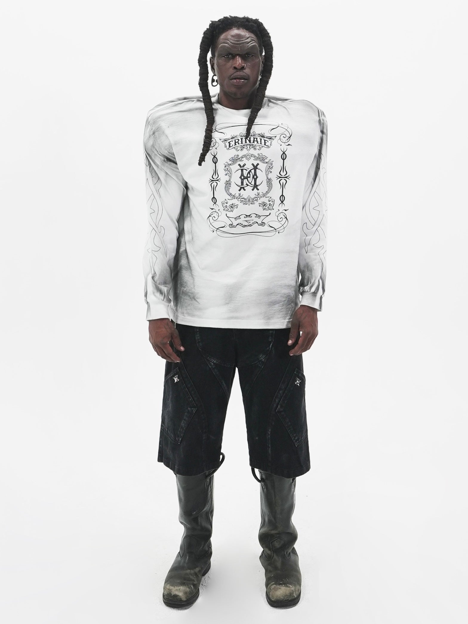 【E RIN AI E】ASH MOON LONG SLEEVE T