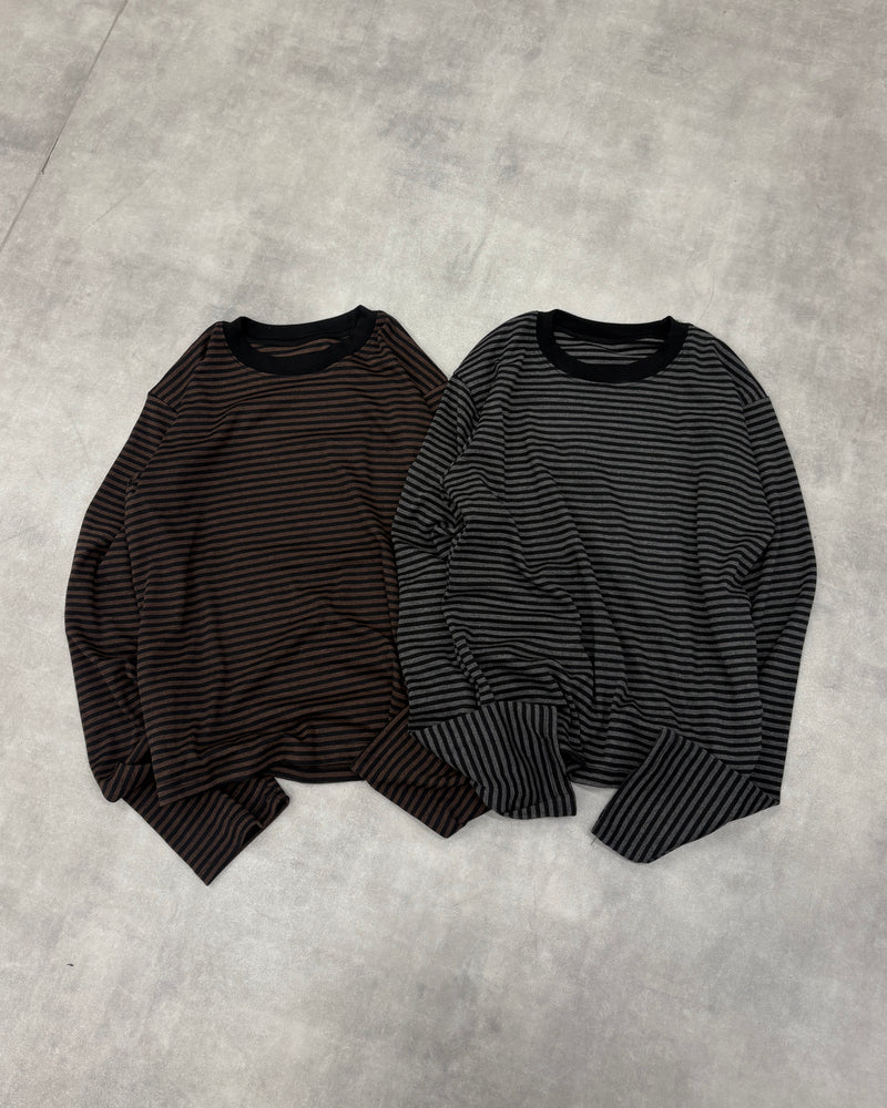 【youll】basic border long sleeve tee (2color)