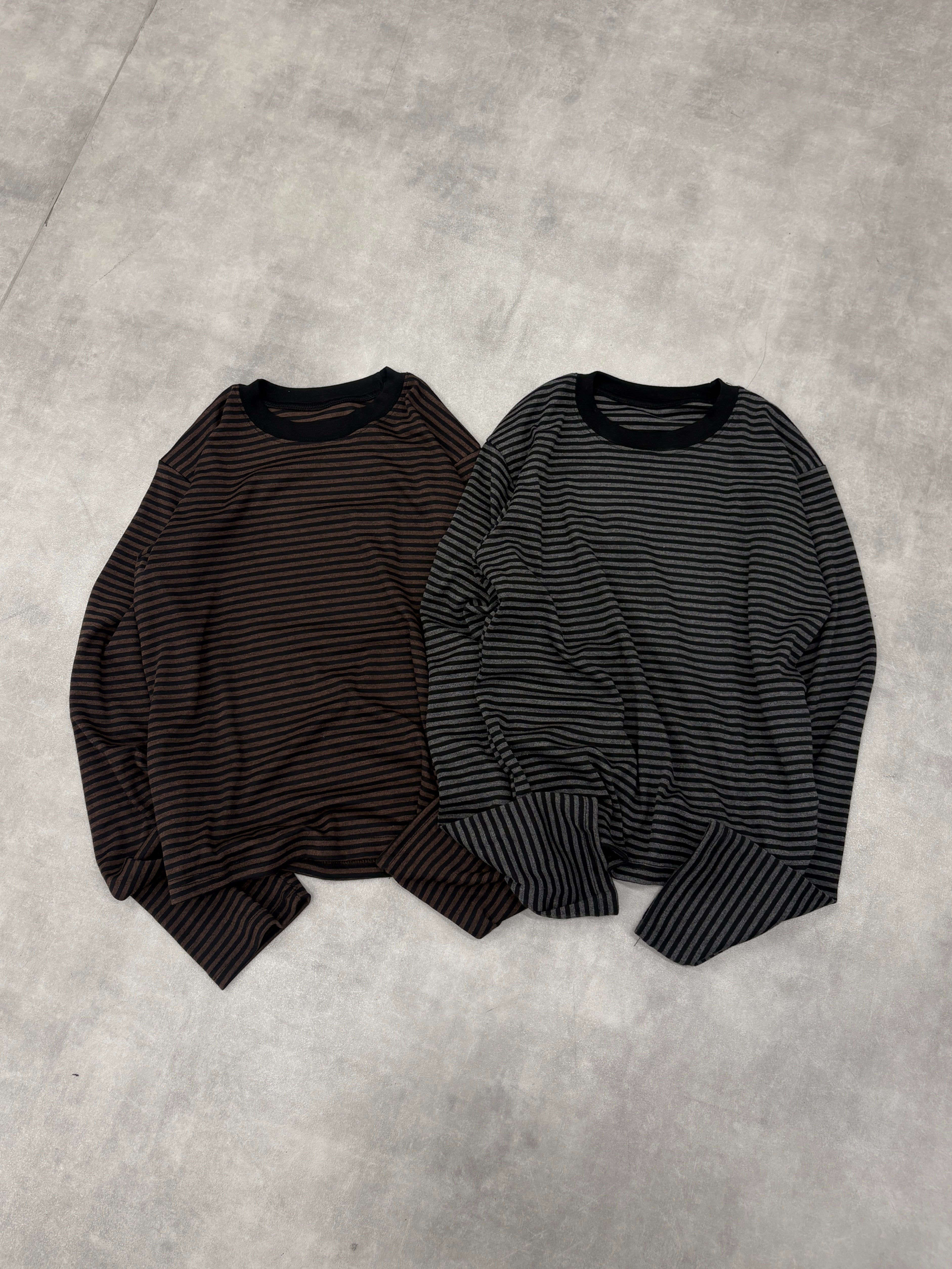 4/4 20:00発売【youll】basic border long sleeve tee (2color)