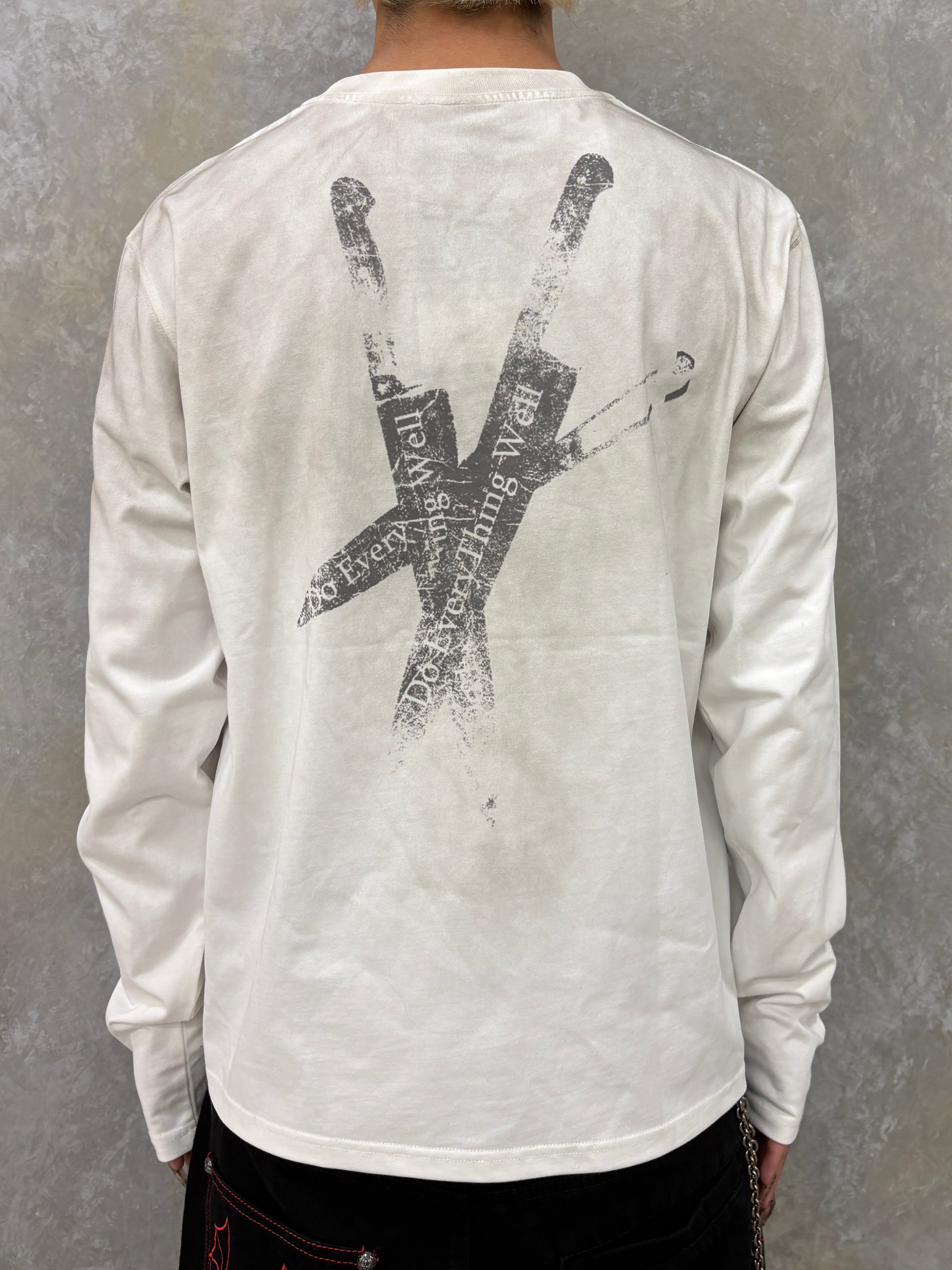 国際配送【Never mind the XU】stencil logo long sleeve tee