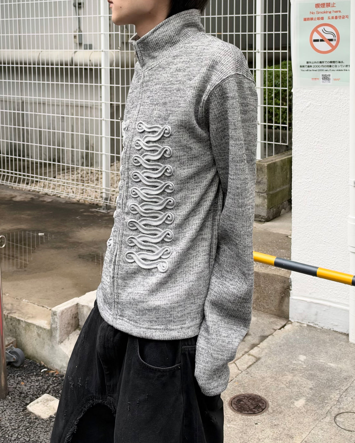 大阪店WEB限定受注制【Chikashitsu +】napoleon details zip-up (2color)