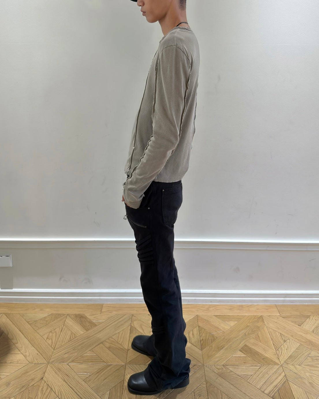 【LECYTO】Pigment Shade Pieces Long Sleeve