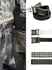 国際配送【Never mind the XU】Rivet eyelet biker belt