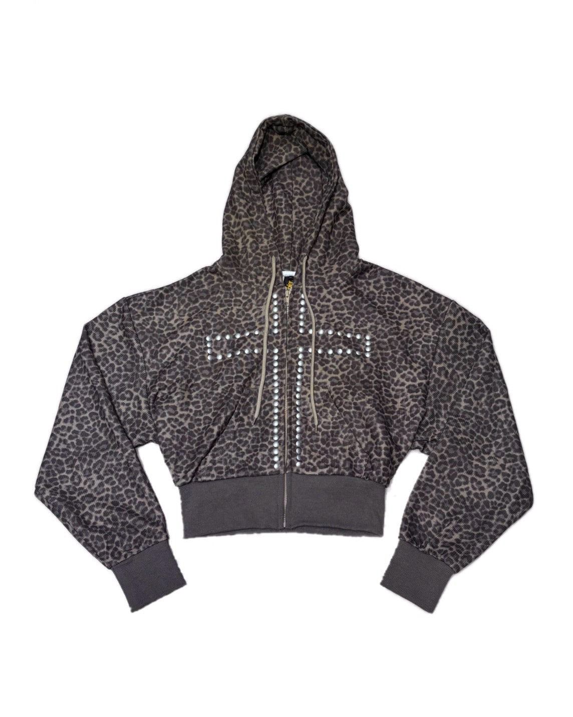 国際配送【BABY09】leopard cross hoodie