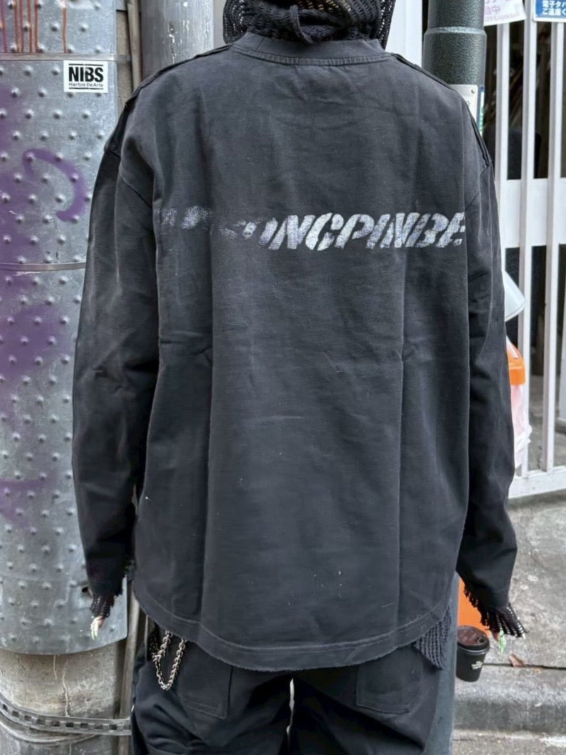 国際配送【Never mind the XU】washed long sleeve (2color)