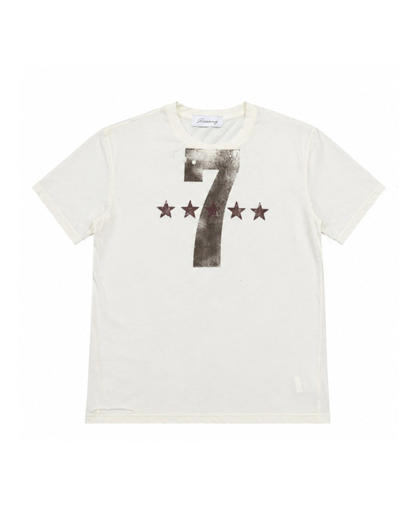 国際配送【Never mind the XU】damage 7 T-shirt