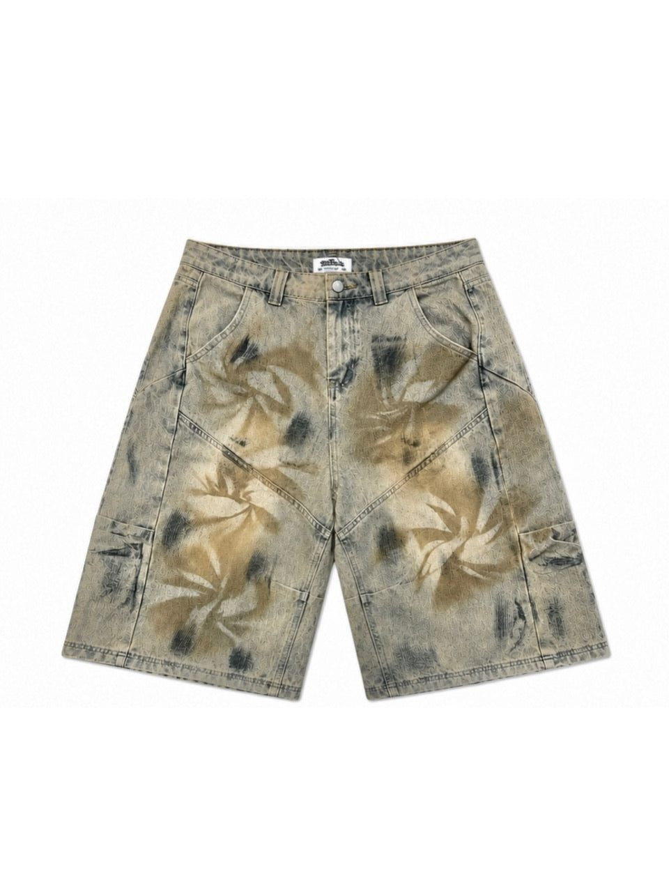 国際配送【Never mind the XU】vintage wash buggy half pants