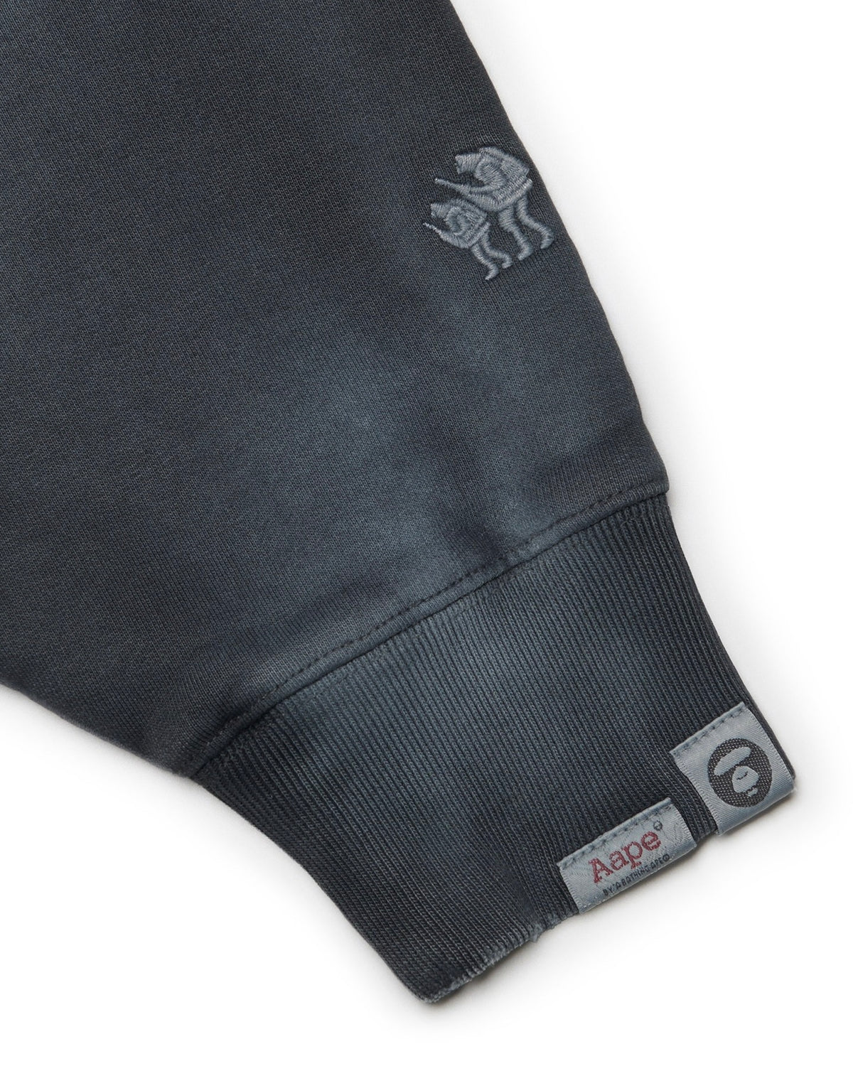 【NOMANUAL】AAPE X NMNL DOUBLE HOODED ZIP-UP(BLACK)