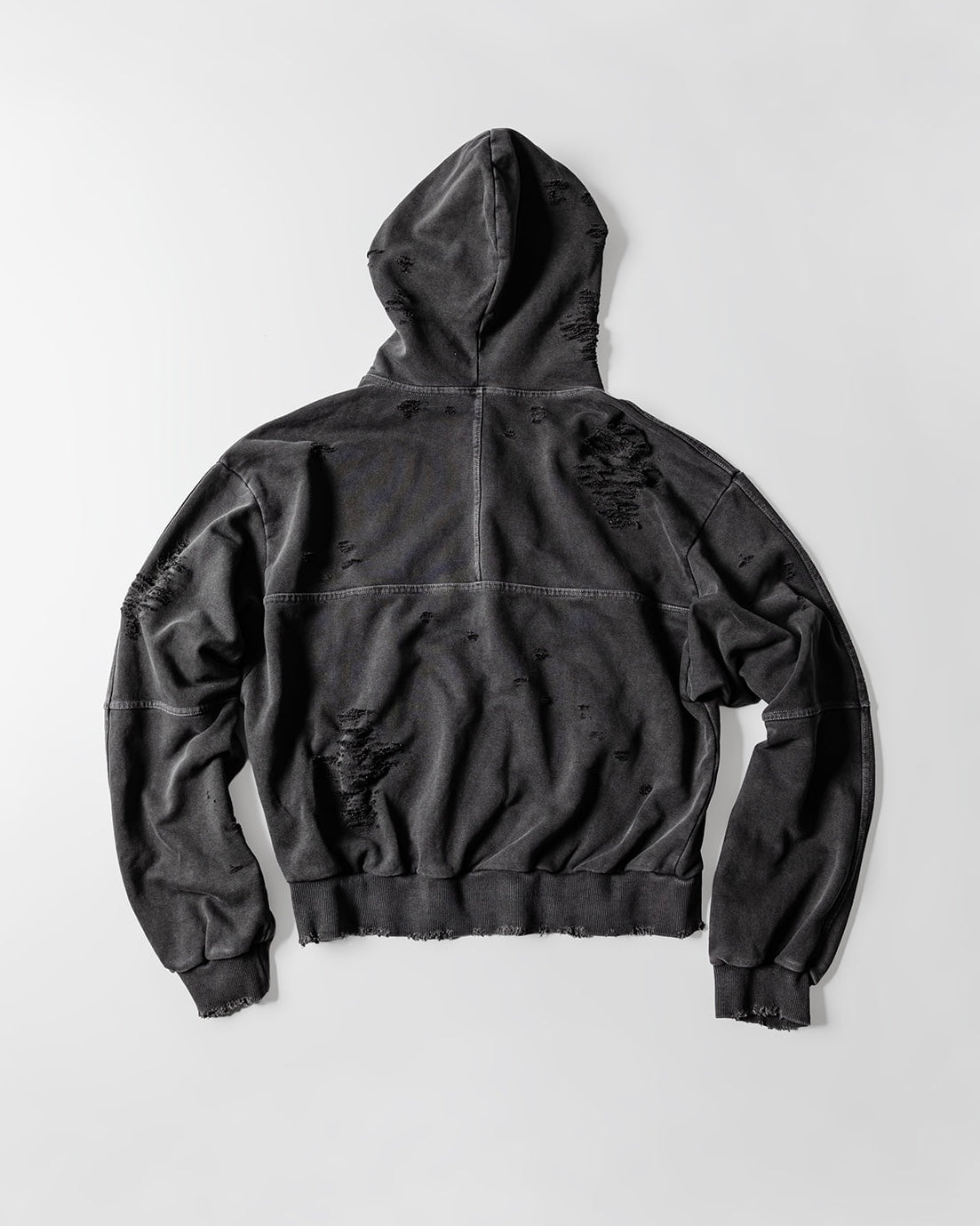 【roaringrad】Damage Crop Hoodie Jacket