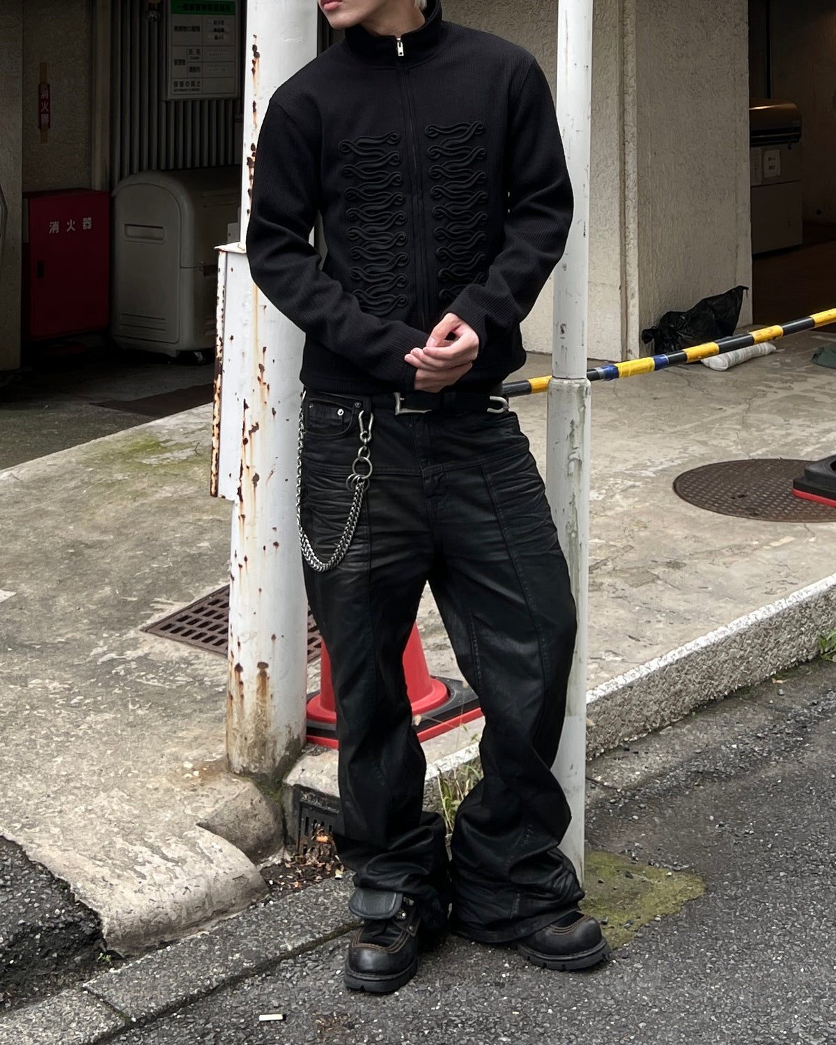 大阪店WEB限定受注制【Chikashitsu +】napoleon details zip-up (2color)