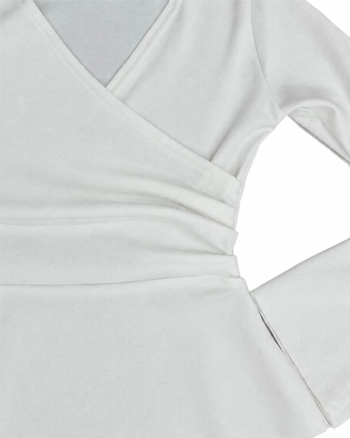 受注制【nmtc+】Draped Peplum Wrap Top (2color)