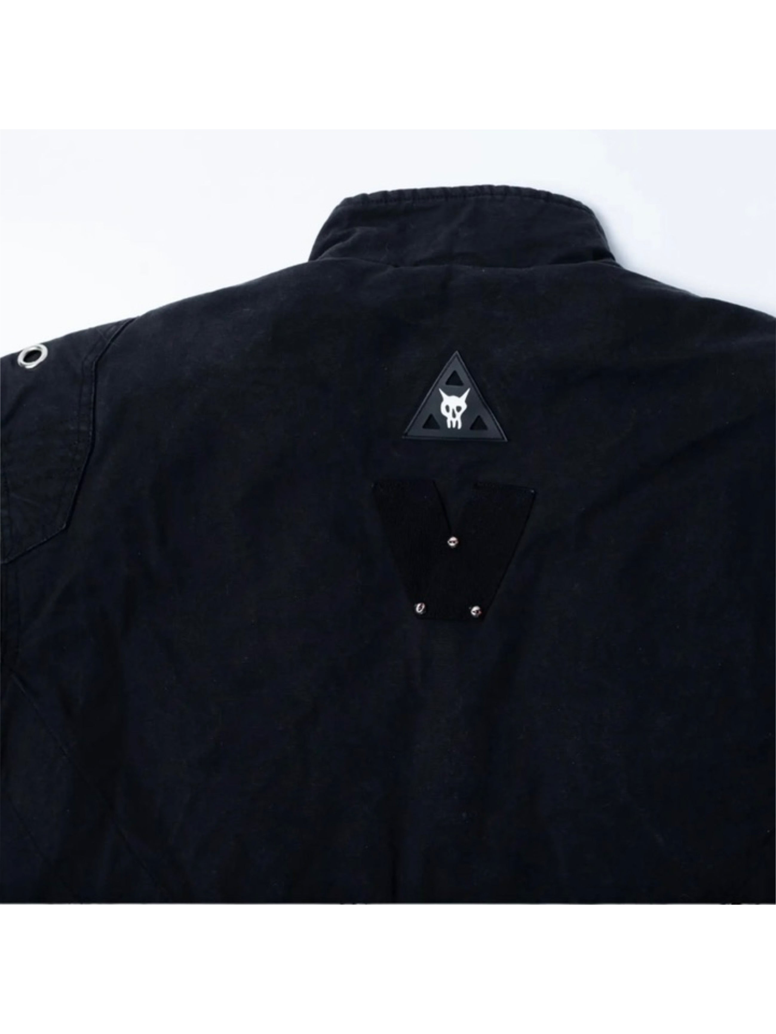 【F.V.V.O】Quilted Cropped Biker Jacket(black)