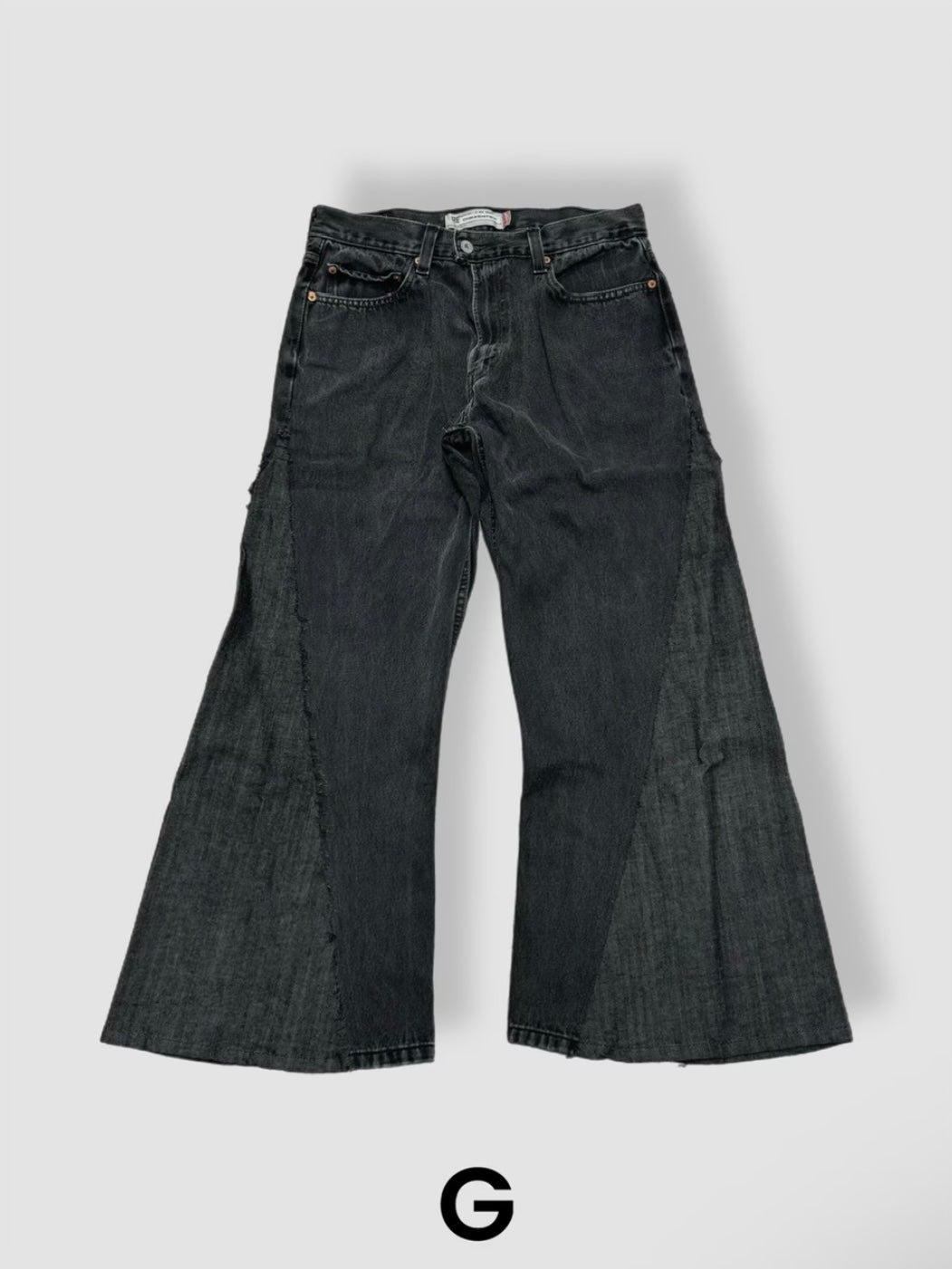 【Re +】newold docking flare denim pants (black)