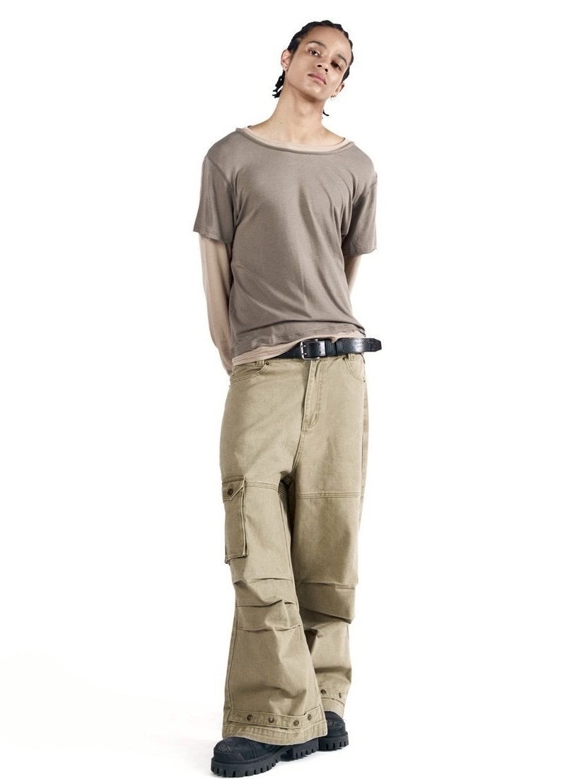 【AAKAM】Contrast Layered Long Sleeve