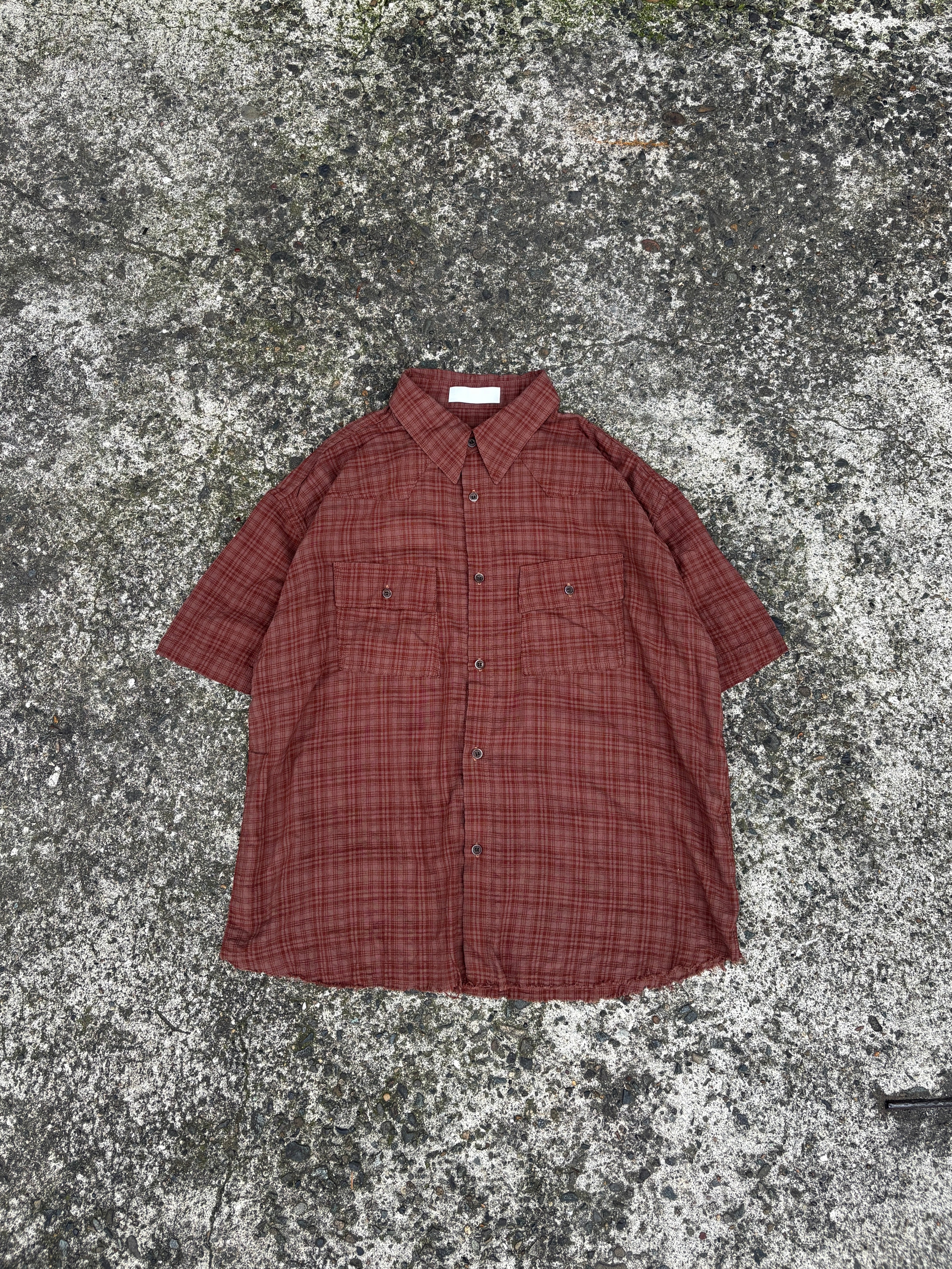 受注制【youll】Cut off half sleeve check shirt (3color)