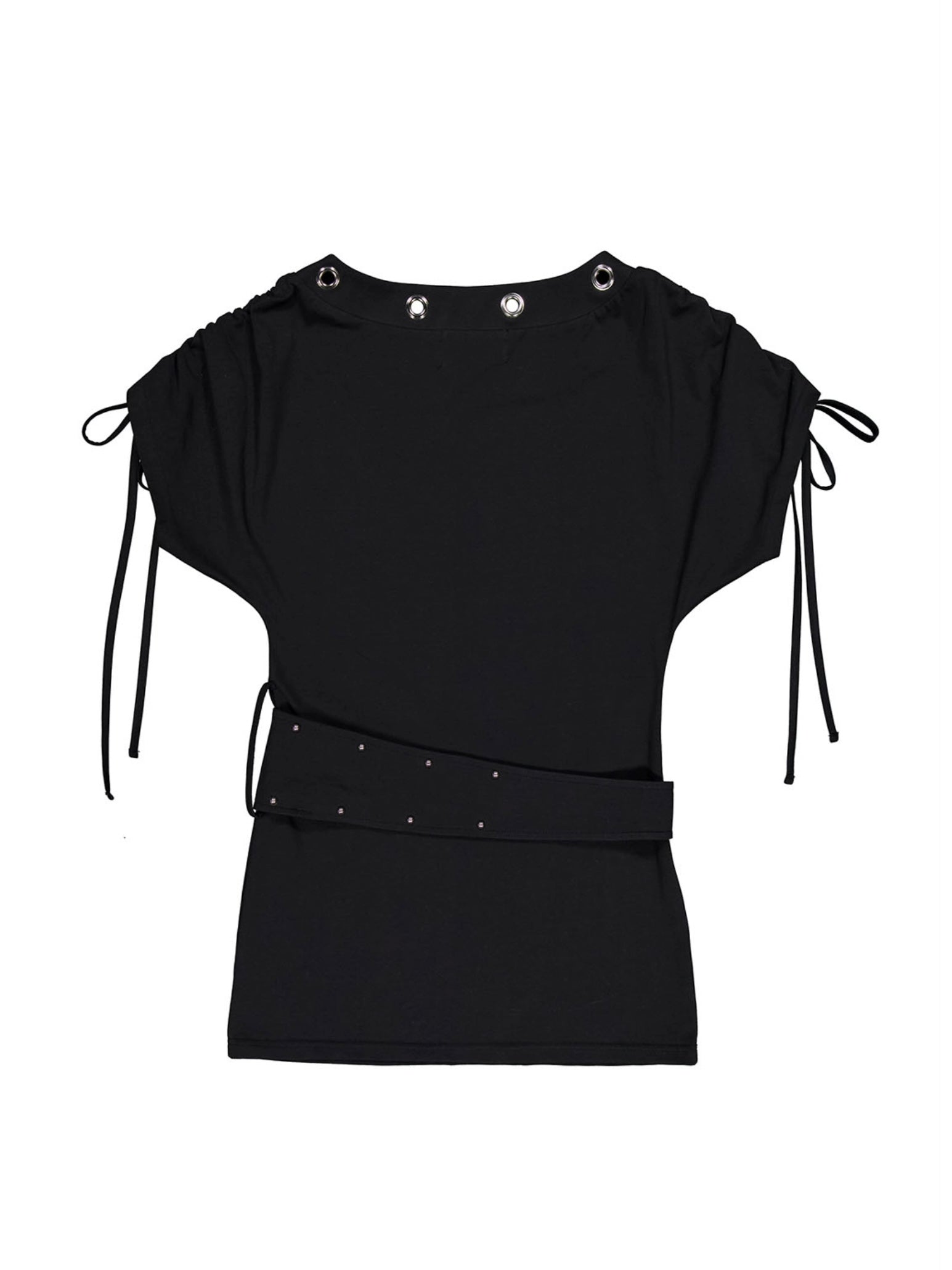 6/6 20:00発売【NOT KNOWING】Eyelet Belted Dress
