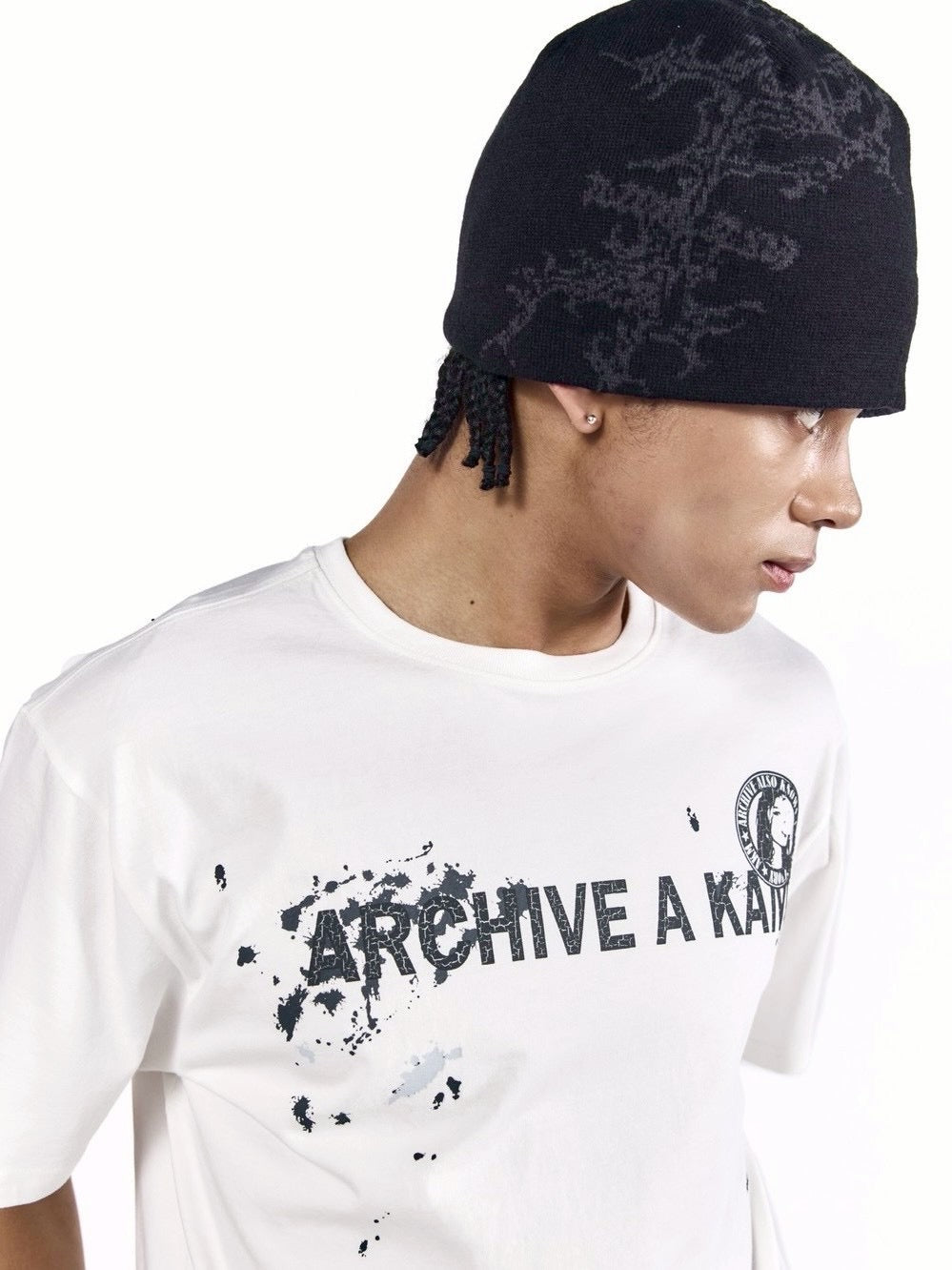 【AAKAM】Gothic Graphic Beanie