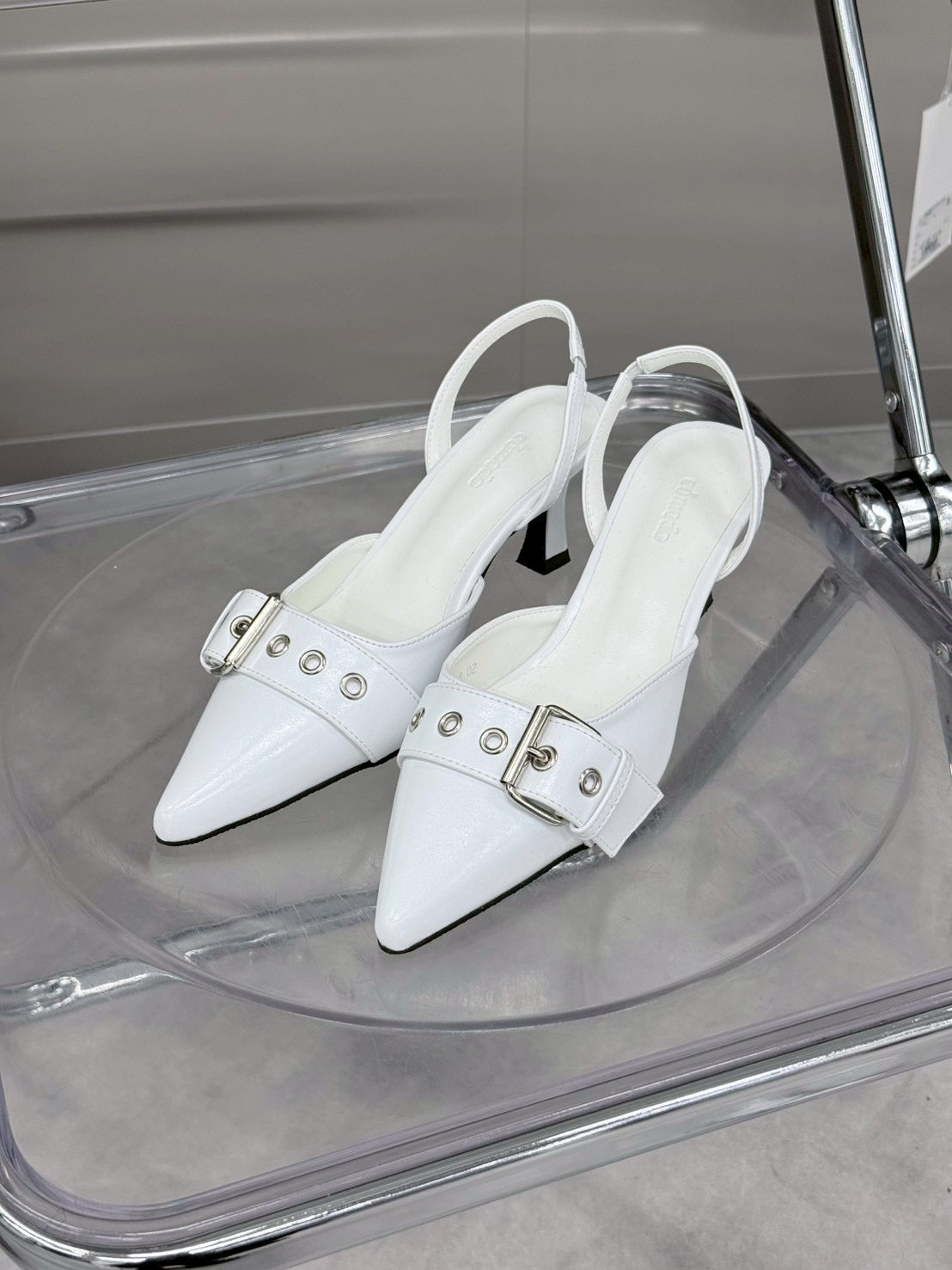 7/10 20:00発売 受注制【nmtc+】Buckle Strap Stiletto Slingback Heels (2color)