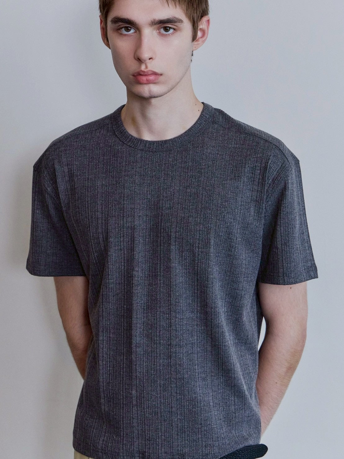 【Waviness】Rib Textured T-shirts