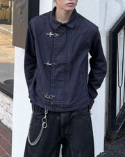 大阪店WEB限定受注制【Chikashitsu +】design hook cropped jacket (3color)