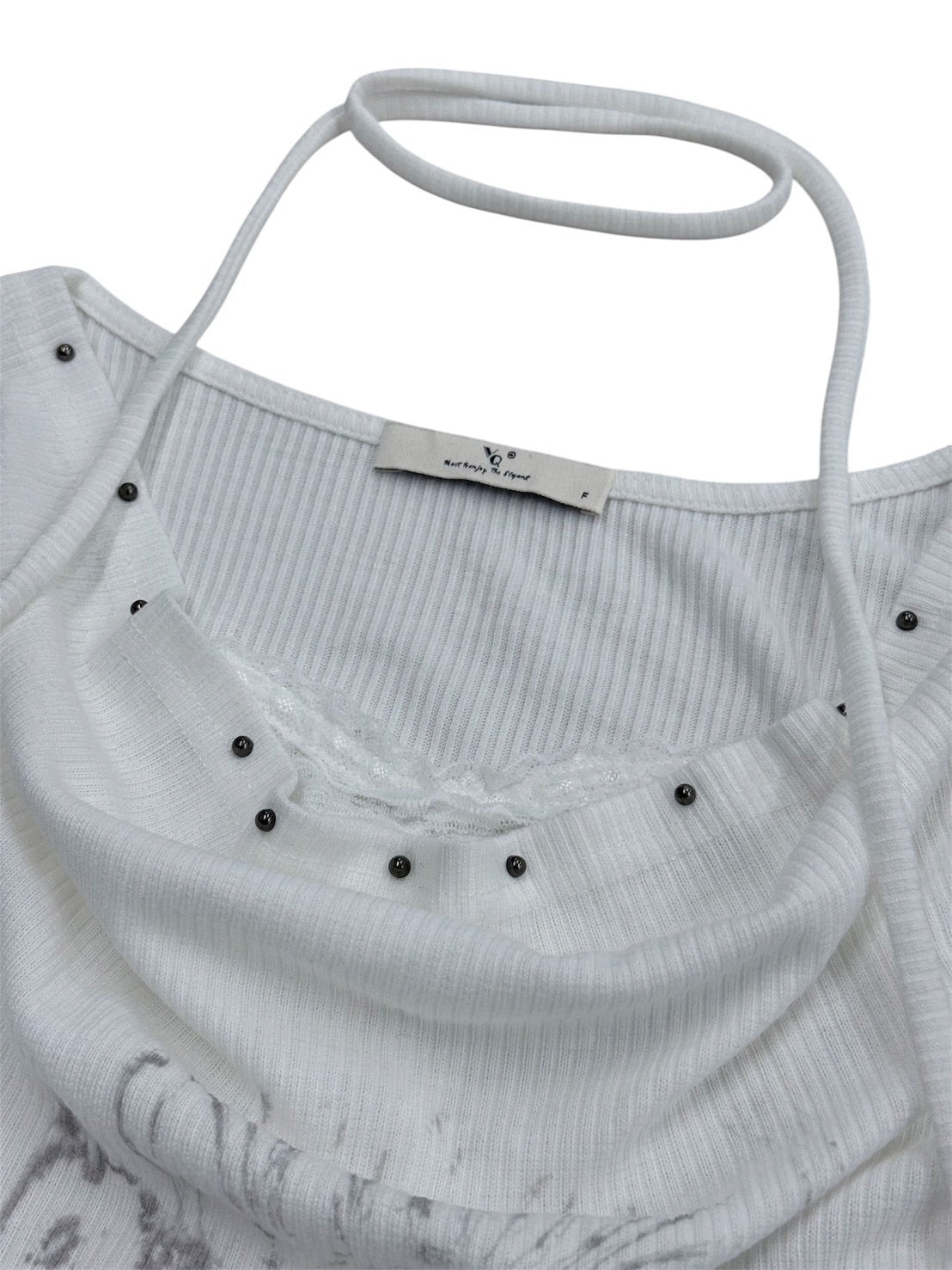 7/4 20:00発売 受注制【nmtc+】Doodle Lace Sleeveless Tee Muffler Set (2color)