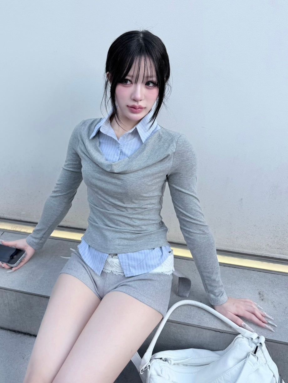 3/1 20:00発売 受注制【nmtc +】belt sweat shorts / 【エヌエムティーシープラス】ベルトスウェットショートパンツ (2color)