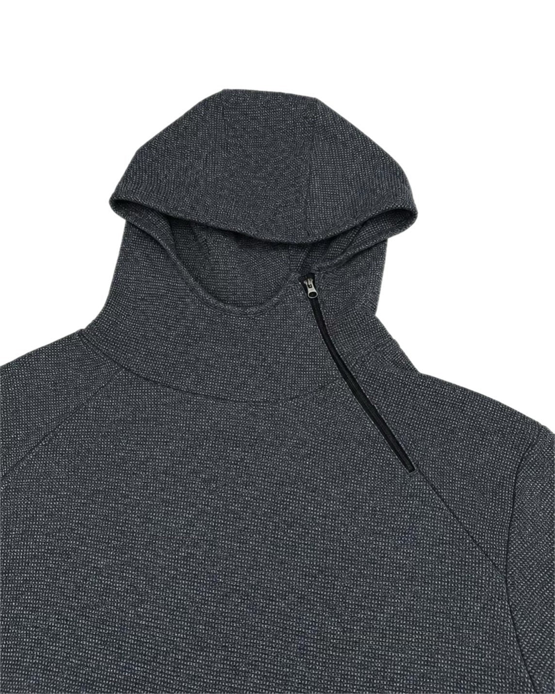 受注制【nmtc+】Diagonal Zip Hood Top (3color)