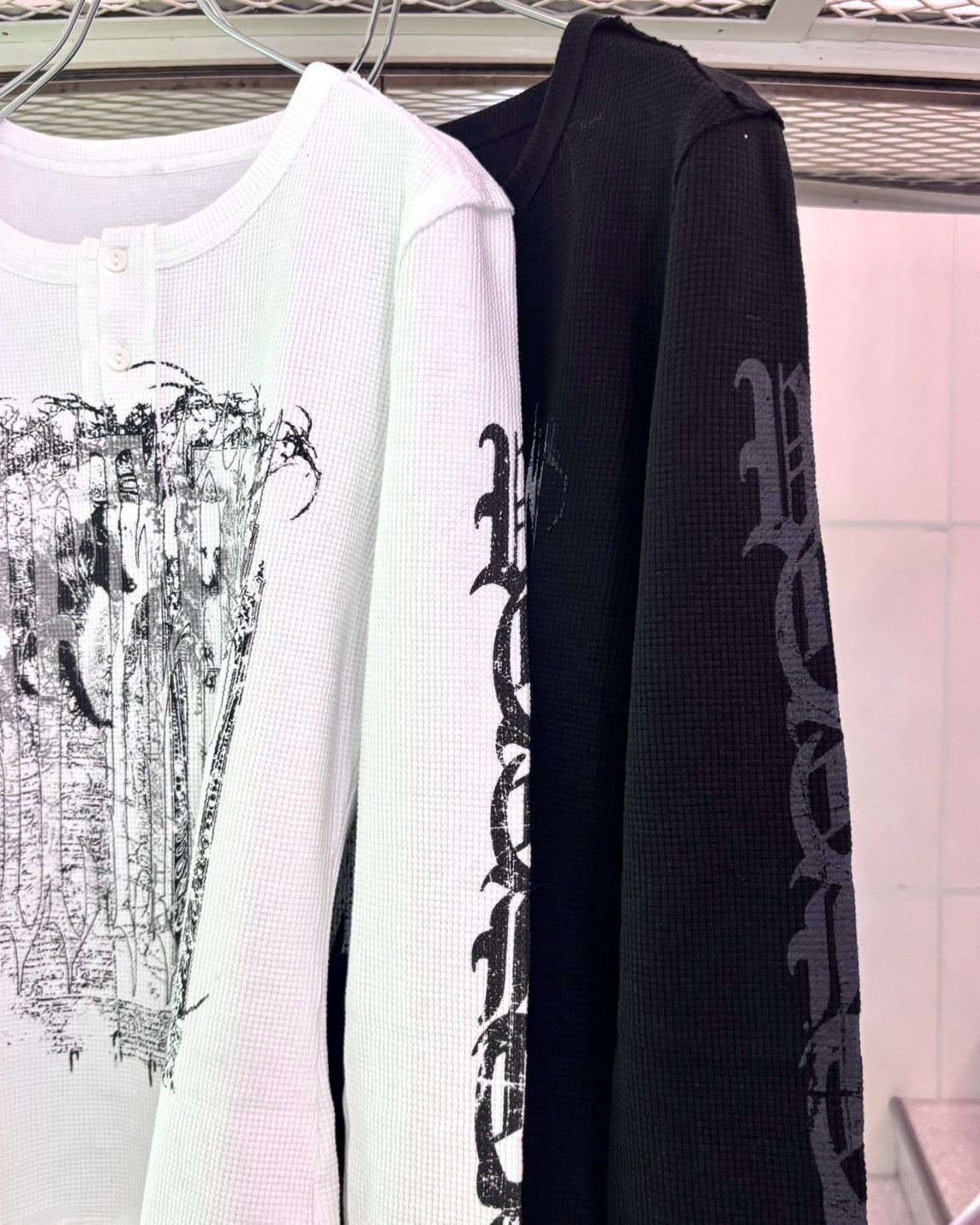 国際配送【BABY09】dark waffle long sleeve