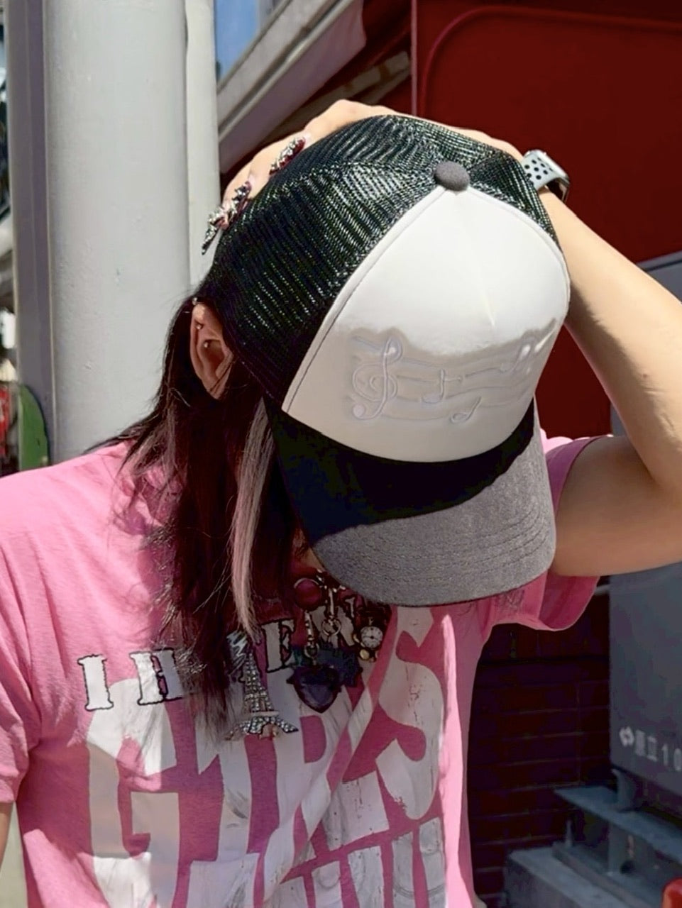 受注制【Never mind the XU】musical note cap (2color)