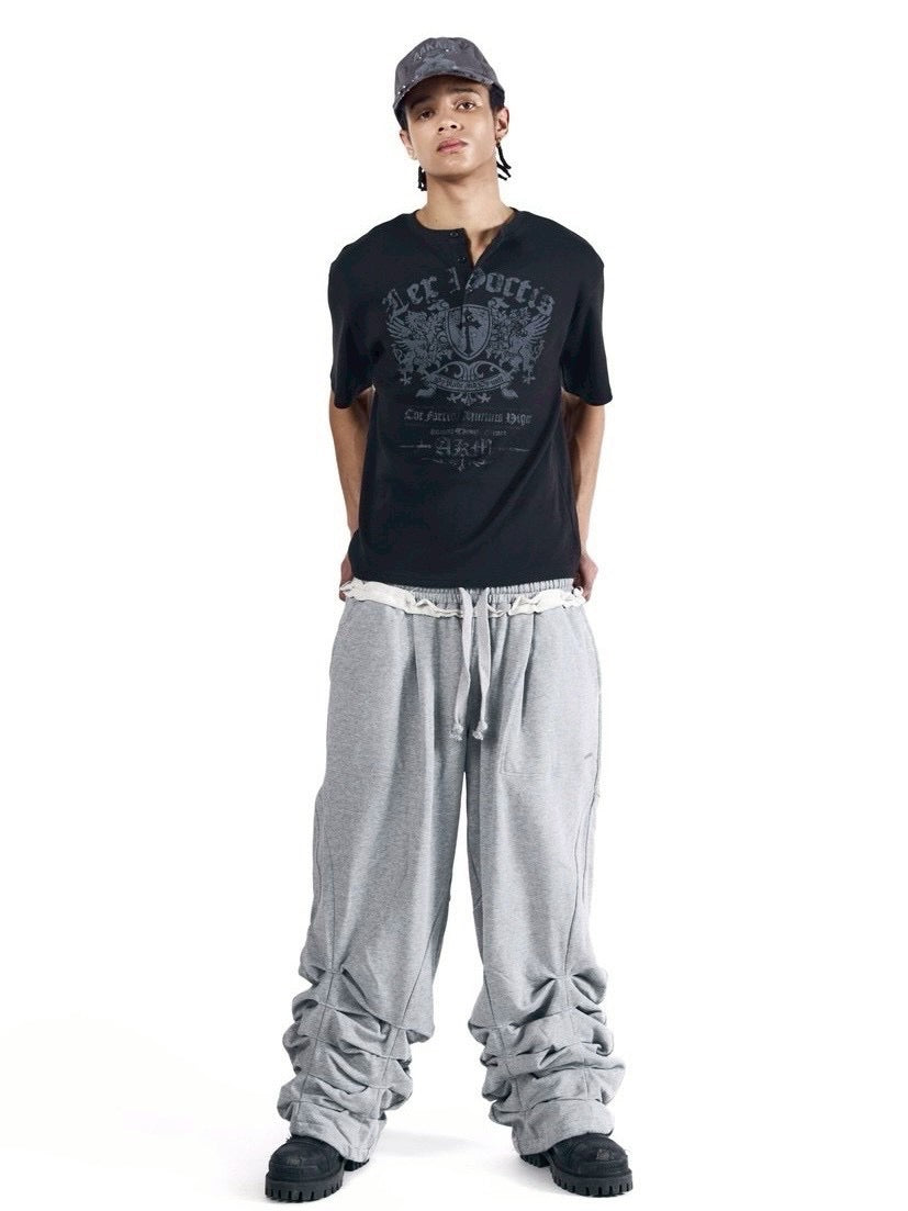 【AAKAM】Shield Henry Neck Half Top