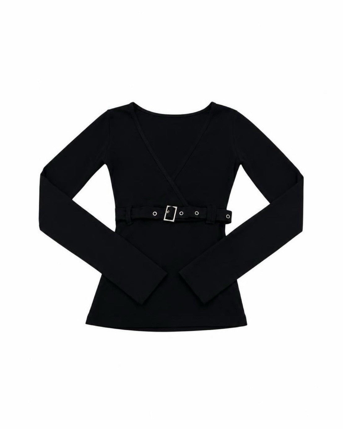 受注制【nmtc+】Belt Wrap Long Sleeve Top (2color)